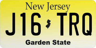 NJ license plate J16TRQ