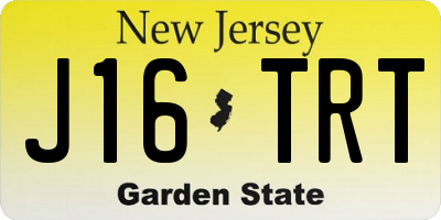 NJ license plate J16TRT