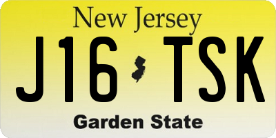 NJ license plate J16TSK