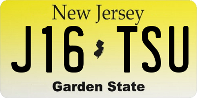 NJ license plate J16TSU