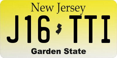 NJ license plate J16TTI