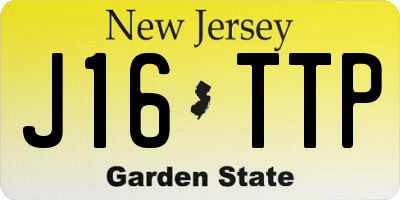 NJ license plate J16TTP