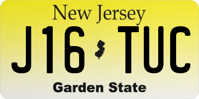 NJ license plate J16TUC