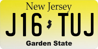 NJ license plate J16TUJ