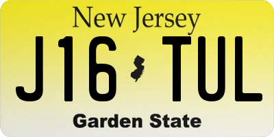 NJ license plate J16TUL