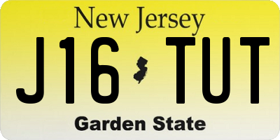NJ license plate J16TUT
