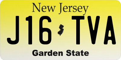 NJ license plate J16TVA
