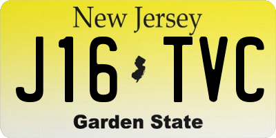 NJ license plate J16TVC