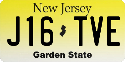NJ license plate J16TVE
