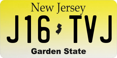 NJ license plate J16TVJ