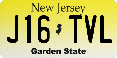 NJ license plate J16TVL