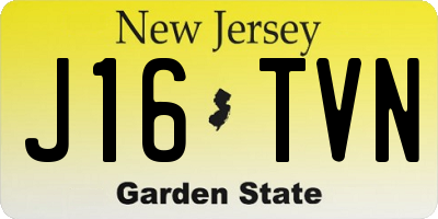 NJ license plate J16TVN