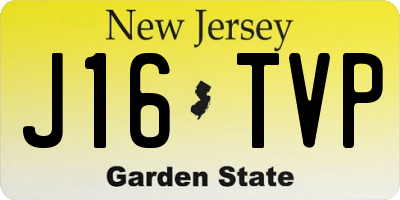 NJ license plate J16TVP