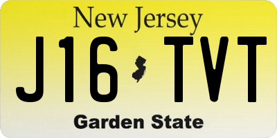 NJ license plate J16TVT