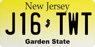NJ license plate J16TWT