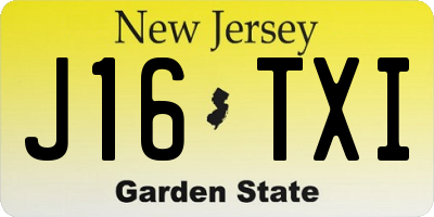 NJ license plate J16TXI