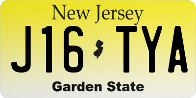 NJ license plate J16TYA