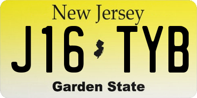 NJ license plate J16TYB