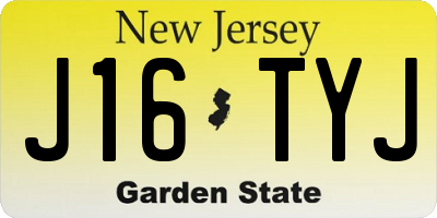 NJ license plate J16TYJ