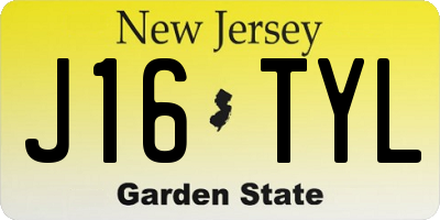 NJ license plate J16TYL