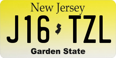 NJ license plate J16TZL