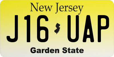 NJ license plate J16UAP