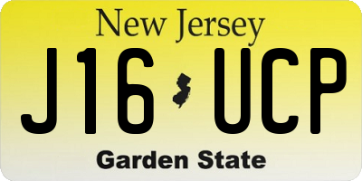 NJ license plate J16UCP