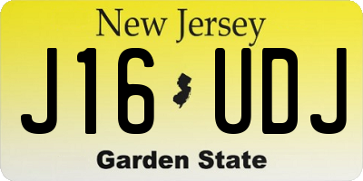 NJ license plate J16UDJ