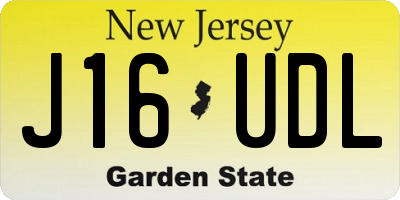 NJ license plate J16UDL