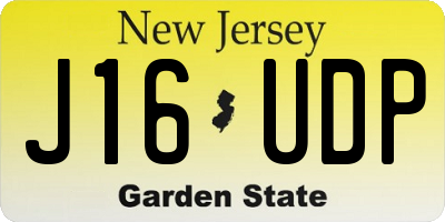 NJ license plate J16UDP