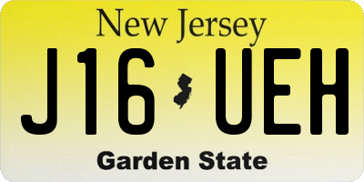 NJ license plate J16UEH