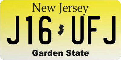 NJ license plate J16UFJ