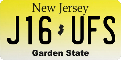 NJ license plate J16UFS