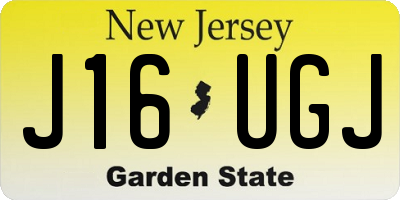 NJ license plate J16UGJ