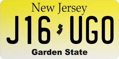NJ license plate J16UGO