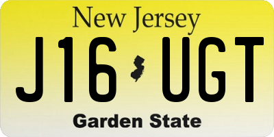 NJ license plate J16UGT