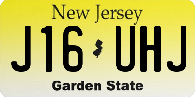 NJ license plate J16UHJ