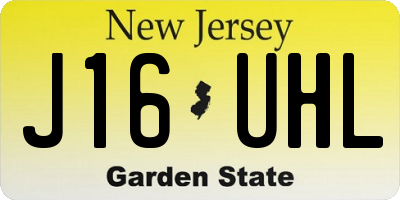 NJ license plate J16UHL