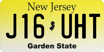 NJ license plate J16UHT