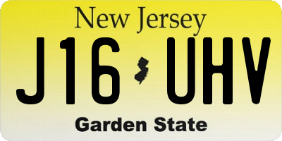 NJ license plate J16UHV