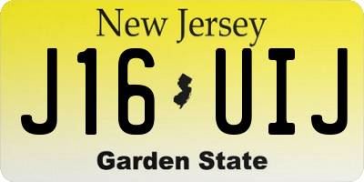 NJ license plate J16UIJ