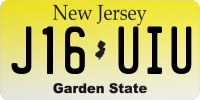 NJ license plate J16UIU