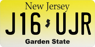 NJ license plate J16UJR