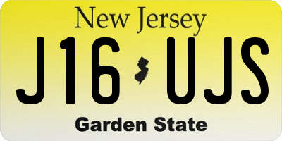 NJ license plate J16UJS