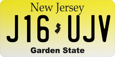 NJ license plate J16UJV