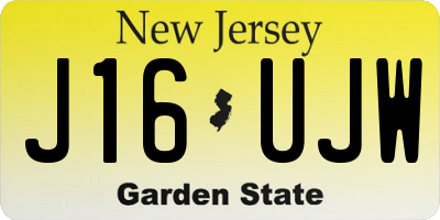 NJ license plate J16UJW