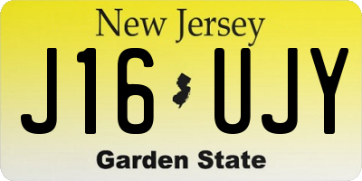 NJ license plate J16UJY