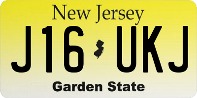 NJ license plate J16UKJ