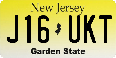 NJ license plate J16UKT