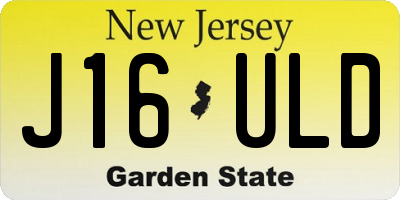 NJ license plate J16ULD
